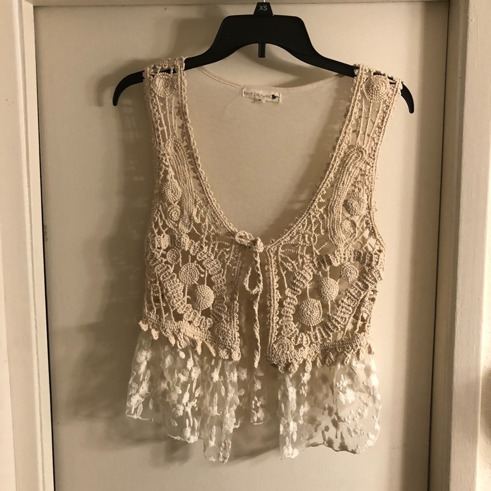 Love Culture Crochet Top Size S